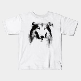 Collie Face Design - A Collie Christmas Gift Kids T-Shirt